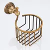 Wall Mounted Brass Toilet Paper Holder Antique Finishing Roll Toilet PaperRoll Holder Apply Kitchen Bath Restaurant 240328