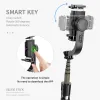 Monopods Handheld Gimbal Estabilizador Antishake Selfie Stick Stick Bluetooth Controle remoto Compatível Tripé Smart Phone Titular para iOS Android