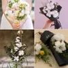 Fleurs décoratives 24pcs Solers en coton vraiment naturels branche de fleurs séchées pour arrangements d'automne Ferme Mariage floral de Noël bricolage