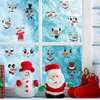 Autocollants de fenêtre Christmas Snowman Decals PVC Refrigerator Decor pour l'ordinateur portable tasse de bouteille