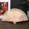 Партийные принадлежности 1pc Fashion Arragrant Wood Fan Fan Cheongsam Складывание китайского деревянного винтажного пустого танцевального танца Свадебные подарки