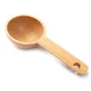 Te Scoops Creative Walnut Beech Wood Manual Spoon Mätning 15 ml