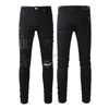 Jeans jeans viola jeans designer maschile hip-hop con cerniera hip-hop washable lettera retro design moto cicling sottile dimensione 28-40.