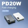 PD22.5W Affichage numérique Banque de puissance de charge rapide Ultra Slim Poverbanks Mini Power Bank 10000mAh Super Charge