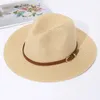 Berets 2024 Panama Straw Hat Protection Sunshade Kobieta Jazz Top Men and Women's Spring Summer Tchevel Modne Słońce