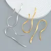 Dangle Earrings Exaggerated Curved Asymmetrical For Women Trendy Design Personality Irregular Metal Geometric Long Jewelry