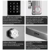 Bloquear Tuya WiFi Smart Door Lock Ttlock TTLOCK IMPRESSIONANTE PERMINENTE CARTÃO IC CARCE NFC Password Chave Remote Desbloquear Bloqueio de portão para jardim ao ar livre