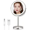 Makeup Mirror With Light Lamp 10x Magnifying Desktop Vanity Mirror Backlit Adjustable Light Standing Cosmetic Mirror 240326