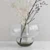 花瓶クリエイティブダブルレイヤー透明ガラス花瓶フィッシュボウルオールインワン装飾品ホームリビングルーム玄関ダイニングテーブルフラワーウェア