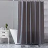 Shower Curtains Waterproof Thickened El Solid Color Gray Transparent Curtain Bathroom Peva Plain