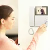 Intercom 4,3 tums videodörrtelefon Intercom Handtag Lås upp Night Vision Twoway Doorbell Kit Rainproakt IR -kamera för hemsäkerhetsvilla