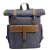 Rucksack Chikage Vintage große Kapazität Unisex neutraler College-Style-Leinwand Schultasche Multifunktion Persönlichkeit Männer