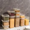 Bouteilles de rangement boîte de cuisine céréales pot scellé à l'épreuve d'humidité avec couvercle bouteille en plastique empilable pour le réfrigérateur à air hermétique