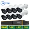 System Movols CCTV 1080p 8pcs Camera System System 2000TVL Set Security Camera Set Seet Vision 8 Channel 2MP Комплект DVR