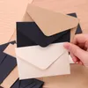 Подарочная упаковка Свадебная винтажная европейская стиль Kraft Paper Mini Card Card Blank Conventes для писем приглашения конверт