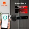 Zamknij czarny Tuya Smart App Bluetooth Control Biometric