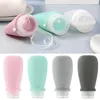 Lagringsflaskor 30/60/90 ml Lotion Squeeze Tube Shampoo Container Soft Silicone Refillable Bottle Portable Travel Makeup Tools