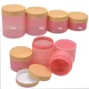 Bouteilles de rangement 100g 120g 150g 200g 250g Pink Pet Cosmetic Emballage Bouteille Falle Plastique Plastique Coud Vide Vide Crème Rechargeable 24 PCS