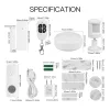 Kits Tuya WiFi Alarm -System Sensor Kit RF433MHz Remote Away Home Dekreting -Modus SOS mit PIR -Bewegungsdetektor Alexa Google Home Voice