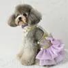 Dog Apparel Costume For Festivals Pet Tang Suit Soft Breathable Delicate Coil Buttons Half Oblique Skirt Teddy Bichon