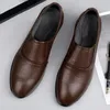 Sapatos casuais homens mocassins luxuoso couro formal mocassins respiráveis vestido de noite de condução preto calçados macios