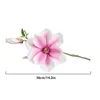 Fleurs décoratives 1pcs Bouquet de décoration de magnolia artificiel de soie blanche avec une longue tige pour la table maîtresse de table de bureau