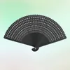 Decoratieve beeldjes Chinese stijl Bamboo Fan Handgemaakte opvouwbare danshandfans Elegant cadeau voor dames dames zwarte libel