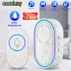 Doorbell Camluxy Wireless Doorbell 39 Musik LED Flash Security Alarm utomhus IP65 Vattentät smart Hem Intelligent Door Bell Chime Kit