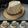 Wide Brim Hats Panama Straw Jazz Hat Summer 2024 Beach Sun Men Fedoras Plaid Fashionable Women Sunhat Chapeau Paille Short Sleeve Cap