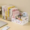 Storage Bottles Acrylic Transparent Bookshelf For Students' Desks Box Books Artifact On Desktop