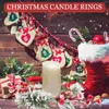 Fiori decorativi Anelli per le vacanze White Cedar Needle Fruit Ghirth Christmas (Red) Candele Ghive per porta d'ingresso