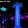 Décoration de colonne de lampadaire gonflable au sol promotionnel en gros avec des lumières LED et un souffleur d'air gratuit pour l'événement ou la scène fabriquée en Chine