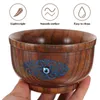 Bols Practical Wood Bowl Tibet Style Conteneur en bois mélange de salade naturelle vintage