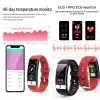 Opaski na rękę E66 Smart Watch Mężczyźni Temperatura ciała EKG PPG Waterproof Bande Sport Bransoletka Blood Tlen Teastwatch na iOS Android