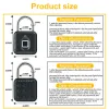 Verrouiller Tuya Smart Home Biométric Digital Padlock IP67 Smart Door Smart Lock Cermet Lock Gym Pymor de porte Porte de mot de passe Candado