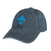 Berets Québec France Blue Fleur de Lys Modern Style PQ QC Royal français Francais sur fond blanc