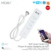 Plugs Wifi Brazil Smart Power Strip Surge Protector 4 Brazil Plug Br Outlets Socket Usb Type C Tuya App Voice Control by Alexa Google