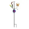Garden Decorations Butterfly Rain Gauge Solar Powered Accurate Precipitation Measurement Outdoor For Fence Patio Yard Lawn