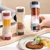 Storage Bottles 0.5g Quantitative Sprinkle Salt Tool Press Type Glass Seasoning Bottle Large Capacity Visible Control Sugar