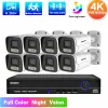 System 4K POE IP Camera Video Surveillance System Kit 8MP 8CH NVR Kit Full Color Night Vision CCTV Security Camera System Set 8 Channel