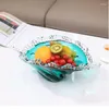 Tallrikar Nordic Glass Fruit Tray Home Living Room Desktop Nut Snack Special Plate Creative Conch Design Handgjorda Simple Modern Bowl