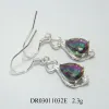 Oorbellen Hot verkopen Mooie 925 Sterling Silver Rainbow Mystic Topaz Drop oorbellen vrouw zilveren oorbellen voor cadeau