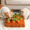 Haustier -Karotten -Plüsch -Spielzeug interaktiver Zahnreinigung Spielzeug Gemüse Feld Kautes Schnupfen Training Hidden Food Dog 240328