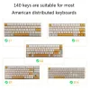 COMBOS Honungsmjölk tema 140 nycklar mekaniskt tangentbord xda profil färgämne pbt keycap