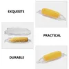 Assiettes 3 PCS Corn Plat Serving plateau transparent couverts en plastique PLIQUES PLAQUES LE MINGALE DE COB