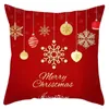 Kuddfodral Julkuddar Dekorativa Xmas Sofa Couch Throw Snowfakes Trees Print Cushion Falls