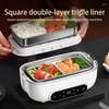 Dinware elektrische verwarmde lunchboxen roestvrijstalen isolatie Bento Box Camping Home Car Keep warm 1.2L 12V/220V