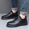Casual schoenen Echte lederen mannen Zaken Brits Koreaanse Trendy Ademende schoen Comfortabele Loafers Flats Sneakers Walk Zapatos Hombre