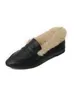 Casual Shoes Fur Leather Winter for Woman Big Size 41-43 Bomull Plush Moccasins Female Warm Furry Slip On Loafers Women Flats