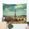 Tapissries Paris Tower Home Decor Wall Art Landmark City of Night View Modern Ffashion Tapestry Hanging Beach Handduk